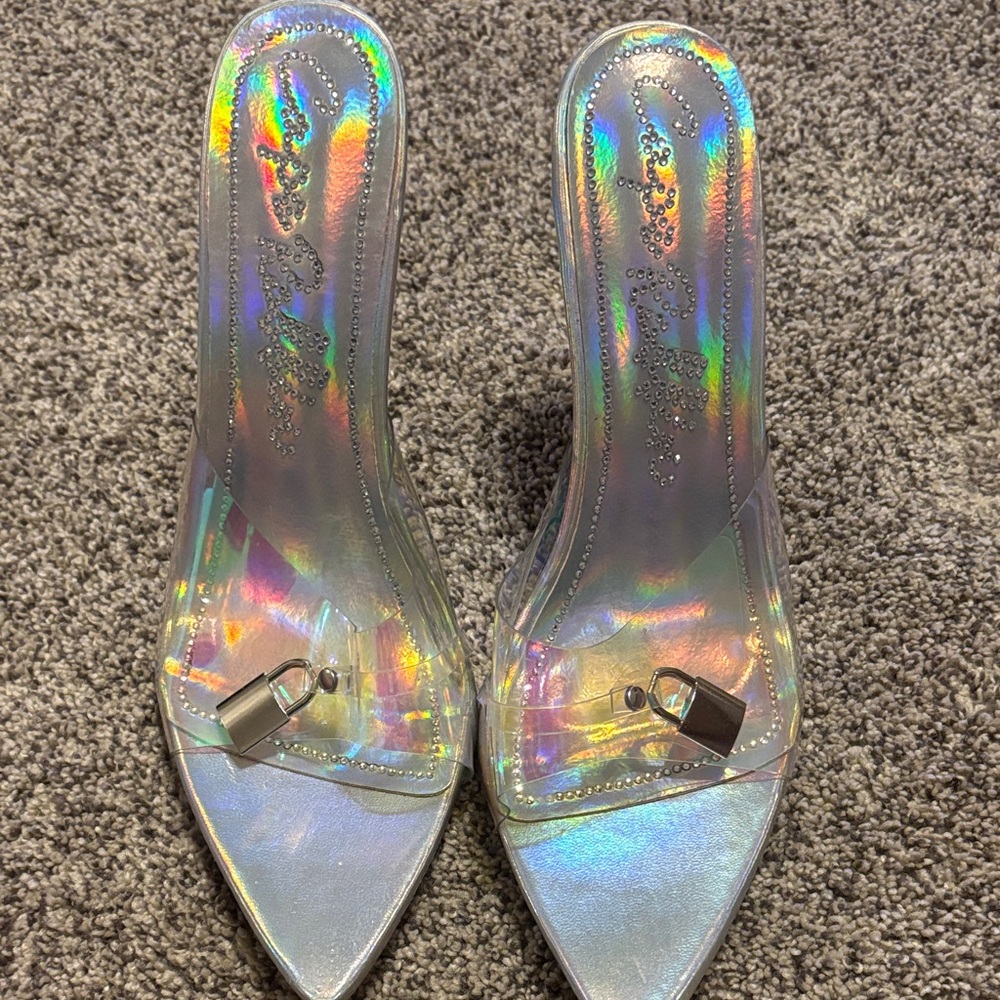 Cape Robbin iridescent rainbow heels